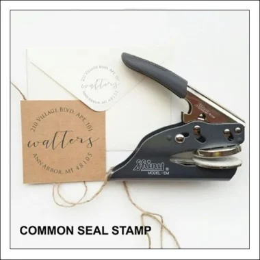 Compact handy embossing seal for official documents, popular in Dubai