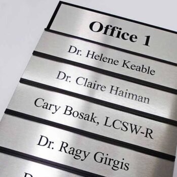 Steel Name Plates for Office Room