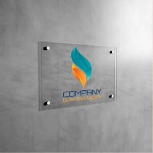 Acrylic Sign board for office entrance