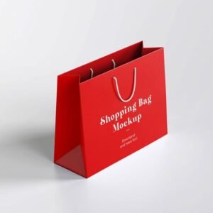 Red Color Wide Paper Bag