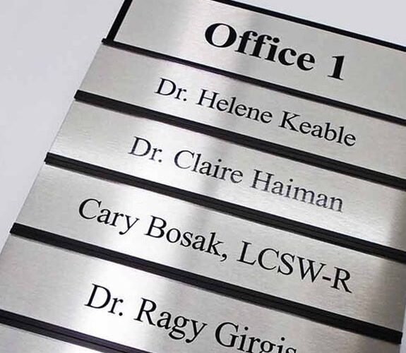 Steel Name Plates for Office Room