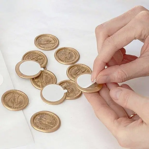 Vintage-style wax seal sticker